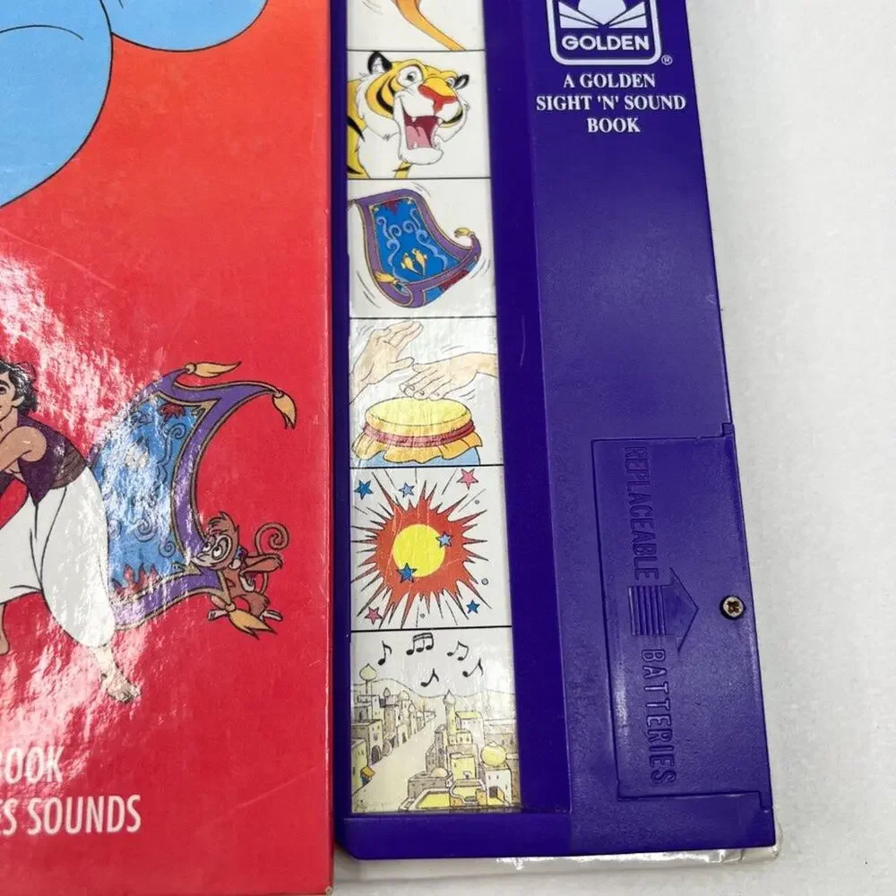 Vintage Golden Sound Story Disney Aladdin Electronic Storybook